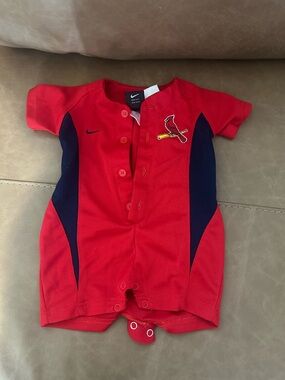 Nike Red and Navy St. Louis Cardinals Infant Romper